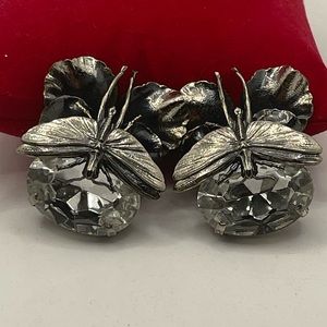 Vintage Bulatti the most stunning Vintage Art Deco  Insect clip Earrings